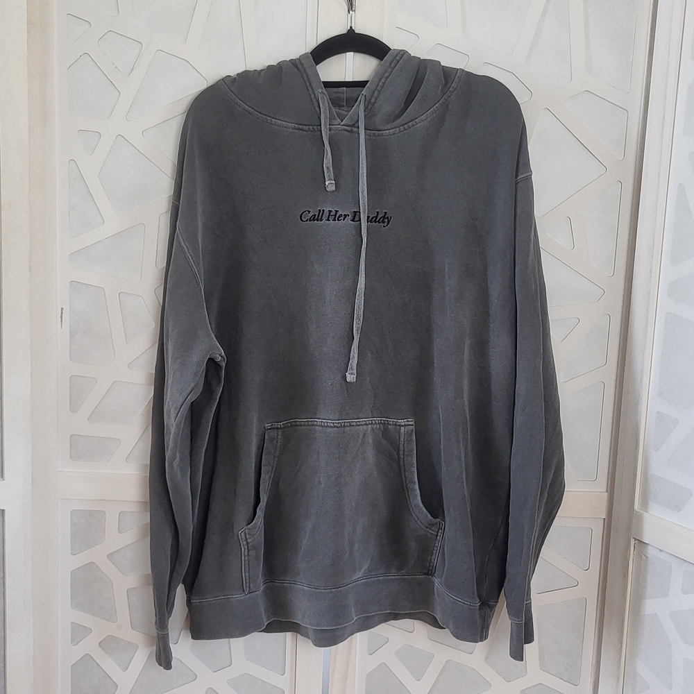 Call Her Daddy Official Merch Hoodie - XL - Vintage Wash Grey